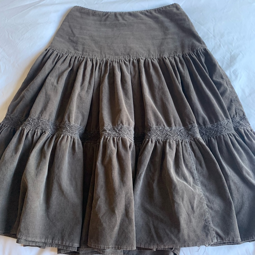 Zara size S Corduroy midi skirt